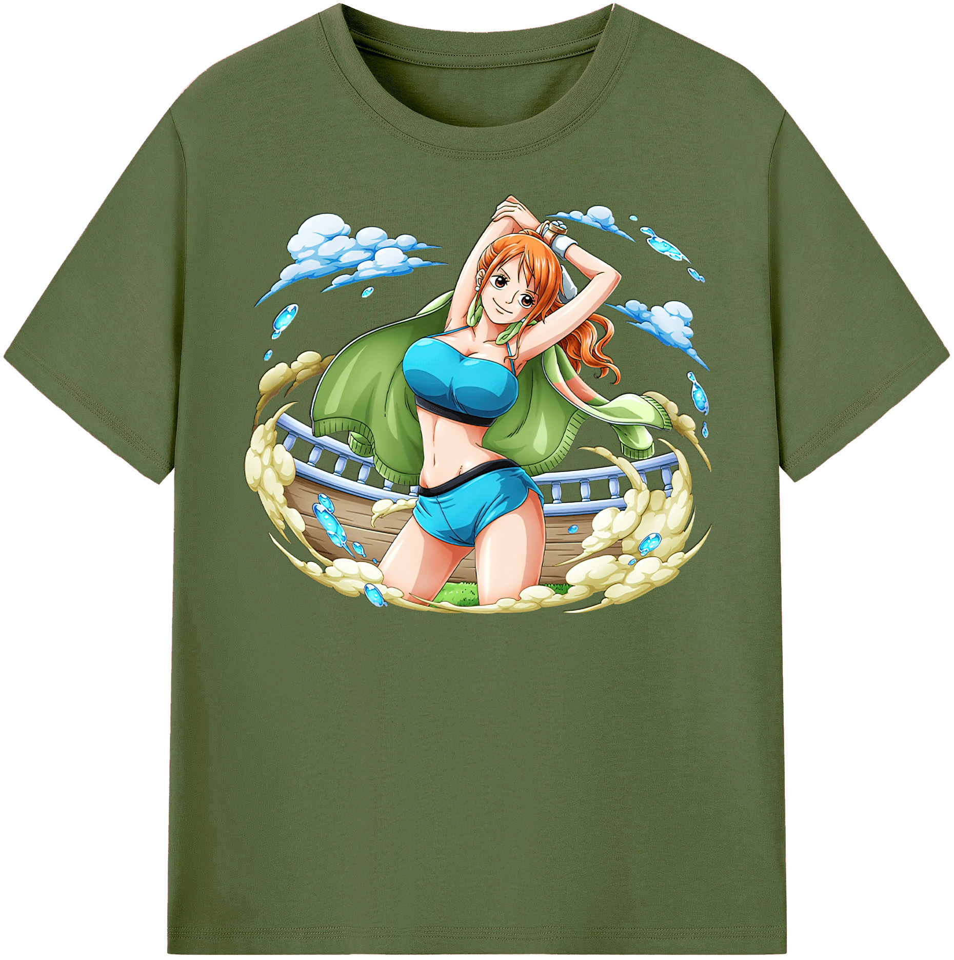 ワンピース ナミ ONE PIECE Nami 綿100％半袖Tシャツ（フロントプリント）